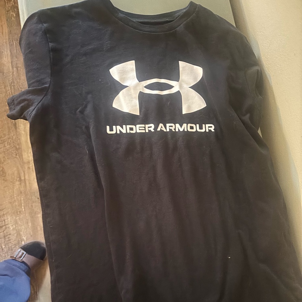 Under Armour Black Tee with White Logo